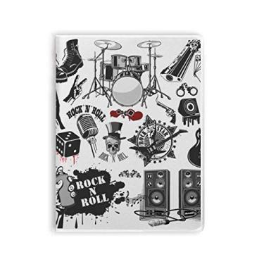 Imagem de Caderno de instrumentos musicais com estampa ilustrada e capa de goma