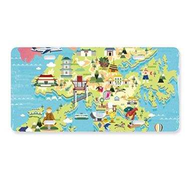 Imagem de DIYthinker I Love Hong Kong Mapa China Localização Placa de licença Decoração Aço Inoxidável Automóvel