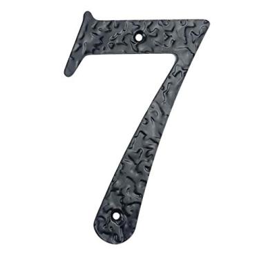 Imagem de Número de placa de casa flutuante 3D de 12,7 cm, placa de aço carbono, números de endereço residencial para placa digital externa 0-9 preta, montagem com parafuso, durável antiferrugem