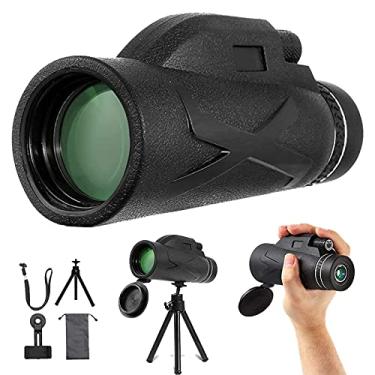 Imagem de Telescópio monocular 80x100 HD, telescópio monocular zoom impermeável de alto desempenho, lente prisma BAK4 com tripé e suporte para telefone celular, para acampamento de observação de pássaros