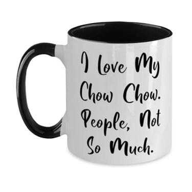 Imagem de Caneca I Love My Chow Chow. People, Not So Much. Chow Chow Dog Two Tone 325 ml, Piada Chow Chow Chow Dog Gifts, Cup For Friends