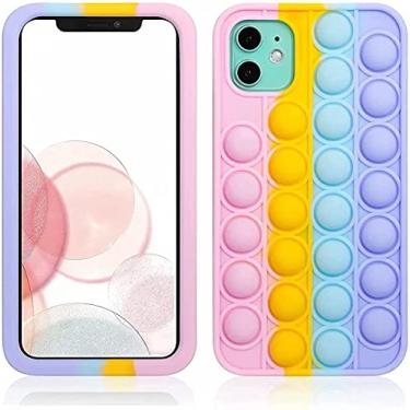 Imagem de Capa Capinha Antistress Compatível Com iPhone 12 Fidget Toy Pop It Colorida