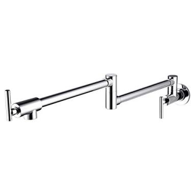 Imagem de Tecmolog Torneira de Latão para Enchimento de Potes de Cozinha, Montada na Parede, Dobrável, Pia, Torneira, Torneira, Braço Articulado, Giratório, Cromada, CT171