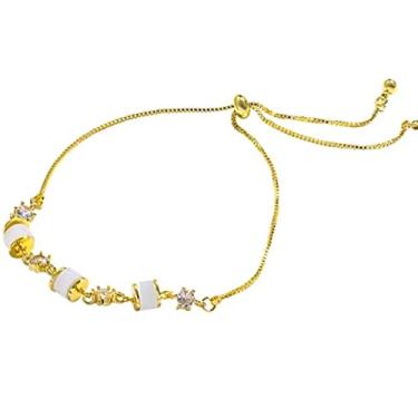 Imagem de Pulseira de pedra de olho de gato de luxo e nicho para mulheres com design moderno pulseira de zircão