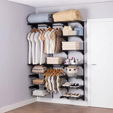 Imagem de Armário aramado kit 54 - Closet ou quarto Preto com Preto
