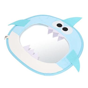 Imagem de Espelho de Carro para Bebês, Espelho Retrovisor para Bebês, Amplo Campo de Visão, Direção Segura para Bebês (Tubarão)