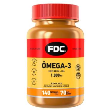 Imagem de Suplemento Alimentar em Comprimidos FDC - Ômega 3 1000mg 140 Caps-Unissex