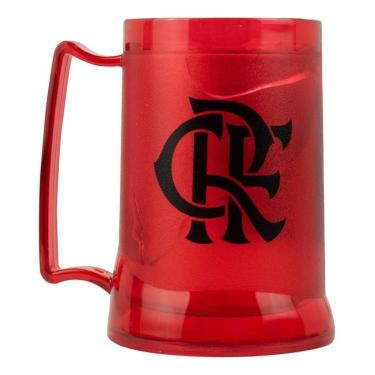 Imagem de Caneca Gel Isolante Térmico Vermelha 400ml - Flamengo Crf-Unissex