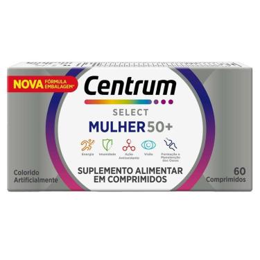 Imagem de Suplemento Alimentar Centrum Multivitamínico Select Mulher 50+ 60 Comprimidos-Unissex