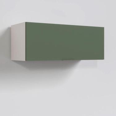 Imagem de Armário Aéreo 1 Porta Basculante Ipanema CabeCasa MadeiraMadeira Verde Folha/Branco