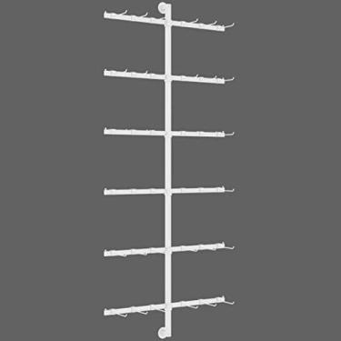 Imagem de Expositores De Roupas Para Lojas De Roupas Rack De Roupas Para Clientes De Varejo, Rack Organizador De Acessórios Montado Na Parede Com Ganchos, Rack De Metal Multifuncional Meias Prateleira Supor