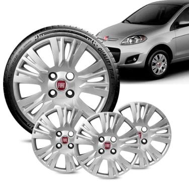 Imagem de Jogo 4 Calota Fiat Palio Essence aro 13 2014 a 16 Prata logo