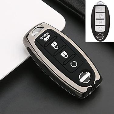 Imagem de WSWJDW Porta-chaves do carro capa porta-chaves com anel porta-chaves, adequado para Nissan X-Trail T32 Murano Qashqai Versa Tidda Cubo Infiniti EX FX G25 FX35 EX, 10