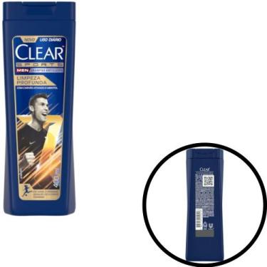 Imagem de Shampoo Anticaspa Sports Limpeza Profunda Com 400ml Clear Men