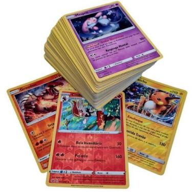 Imagem de Lote De 100 Cartas Pokémon + 1 Ultra Rara - Copag