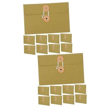 Imagem de Didiseaon 20 Unidades Saco de correio arquivo escritorio matérias escolares sacos de armazenamento de cartão postal envelopes coloridos bolsos de papel postal bolsos de papel criativos corda