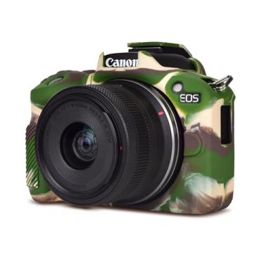 Imagem de Rieibi Capa EOSR50 EOS R50, capa protetora de silicone macio para câmera de vlogging Canon EOS R50 EOSR50, leve, EOS R50, capa para câmera aderente - camuflagem