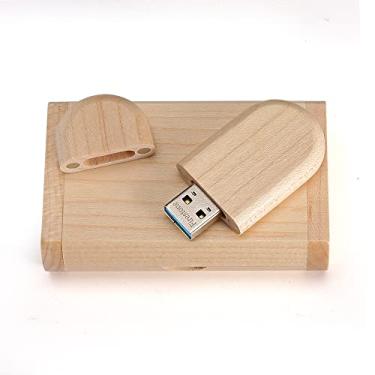 Imagem de Pen Drive USB 3.0 de madeira, 32 GB, armazenamento de dados, pendrive, pendrive com caixa de madeira (madeira)