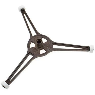 Imagem de FDXGYH Anel giratório de braço triplo para forno de microondas anel giratório bandeja de vidro suporte para bandeja de suporte para forno de microondas de 24,4 cm placa plana para toca-discos