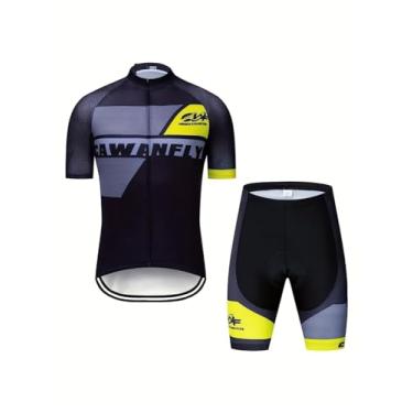 Imagem de Traje de ciclismo masculino moletom de manga curta shorts roupas de ciclismo triatlo equipamento de ciclismo camiseta, Bqxf-0003, G