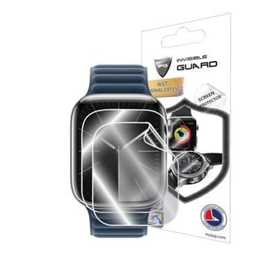 Imagem de IPG Película protetora de tela para Apple Watch Series 7 de 45 mm (2 unidades) invisível ultra HD transparente película anti-arranhões - suave/auto-cura/sem bolhas para série 7 de 45 mm