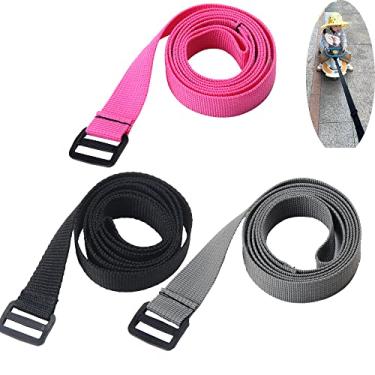 Imagem de YehVeh Pacote com 3 alças de triciclo para crianças, corda de reboque para bicicleta de equilíbrio, passeio ao ar livre, guiador ou cabo de treinamento de volante, em vez de barra de equilíbrio de