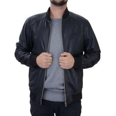 Imagem de Jaqueta Masculina Spirito Santo Leather Bomber Couro Preta - 116207-Masculino