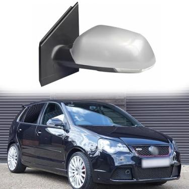 Imagem de Espelho retrovisor lateral adequado para Volkswagen VW Polo 2006-2010 montagem do espelho lateral do motorista acessórios de reposição do espelho retrovisor traseiro ajuste elétrico, seta, aquecimento