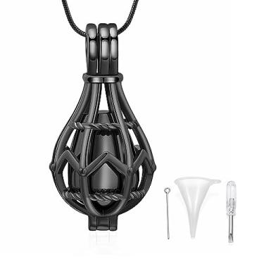 Imagem de Lembrança a céu aberto urna em forma de lágrima medalhão cinzas colar memorial joias de cremação joias funerárias suporte de cinzas, Aço inoxidável, Sem Pedra Preciosa