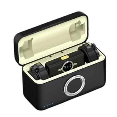 Imagem de YMgizmos-Microfone sem fio do grampo do colar, para iPhone 11/12/13/14/15, ipad, Play and Plug, Cancelar Ruído Inteligente, Case de Carregamento, 328ft, 40H, ideal para Vlog-Preto (Interface Apple)