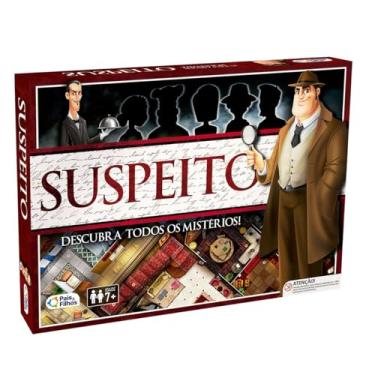 Imagem de Jogo Infantil Tabuleiro Suspeito Detetive +7 anos Brinquedo para Criança Pais e Filhos