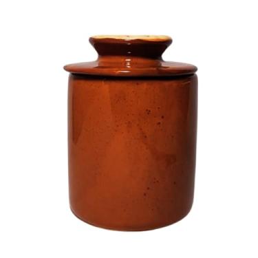 Imagem de Manteigueira Francesa Rústica Cerâmica Arte Tempo TERRACOTA
