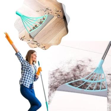 Imagem de Kit com 2 Rodo Mágico 2 em 1 Vassoura e Raspador de Silicone para Limpeza Eficiente de Pisos e Vidros