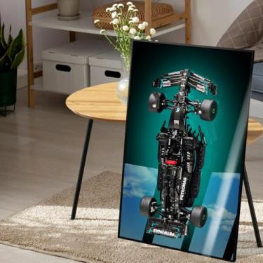 Imagem de auvnei Display Wall Mount for Lego Technic AMG F1 Toy Race Car Compatible with Lego Building Set 42171, Display Wall Board Shelf for Adult, Great for Lego Lovers (Only Display Wall)
