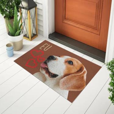 Imagem de Capacho De Porta Decorativo e Criativo Tapete Estampado - Pet Beagle Eu Amo Ca684