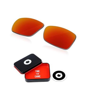 Imagem de OWORK Lentes de reposição de policarbonato para óculos de sol Oakley Gascan OO9014 - Vermelho fogo