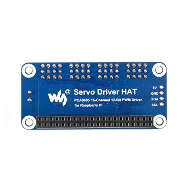 Imagem de Waveshare Servo Driver Hat for Raspberry Pi 3B+ 3B 2B Zero WH Zero W Zero 16 Channel PWM Outputs 12 Bit Resolution I2C Interface
