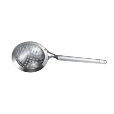 Imagem de Generic aço inoxidável colher com fenda filtro colher filtro de alimentos filtro de cozimento filtro de escumadeira filtro concha para restaurantes, Diâmetro 14cm