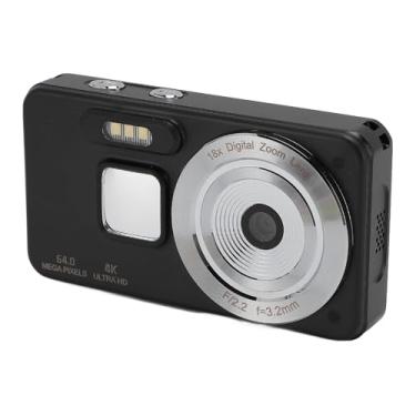Imagem de Câmera Digital 4K, Câmera Digital para Fotografia, 64MP, Zoom 18x, Foco Automático, Anti-vibração, Selfie, Vídeo HD, Câmera de Vlogging, Câmera Compacta de Viagem para (Preto)