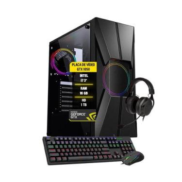 Imagem de Pc Gamer Bravus Core i7 GTX 1050 2GB 16gb Hd 1tb SSD 120gb - AMORIM SH