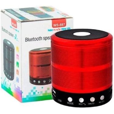 Imagem de Caixa De Som Portátil Speaker Ws-887 - Vermelho - Mini Speaker