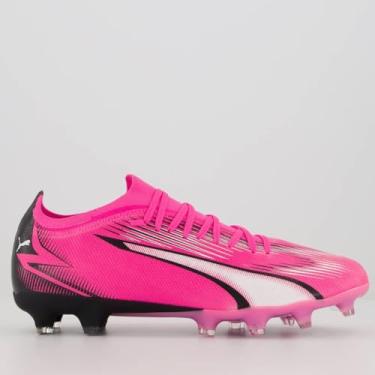 Imagem de Chuteira Puma Ultra Match FG/AG Campo Rosa 44
