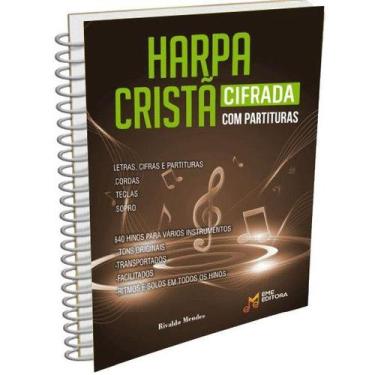 Imagem de Harpa Cristã Com cifrada e Partituras Grande Verde - Eme Editora
