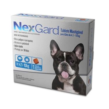 Imagem de Nexgard Tablet Mastigável 4,1 - 10kg Sabor Carne