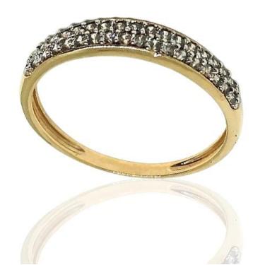 Imagem de Anel de ouro 18k aparador meia aliança - Elegancy Joias, 19