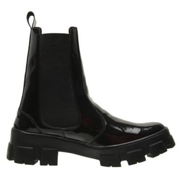 Imagem de Bota Coturno Gmm Shoes Cano Baixo Solado Tratorado Moderna, Preto, 36,