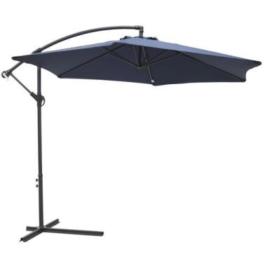 Imagem de Ombrelone Lateral Suspenso 3M Jardim de Alumínio com Base e Manivela I