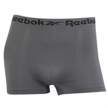Imagem de Cueca Boxer Masculina Reebok Classic Sem Costura Microfibra, Cinza, GG