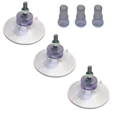 Imagem de Kit 3 Ventosas De 40Mm (4 Cm) Pvc C/Parafuso,Porca E Selante - H Plást