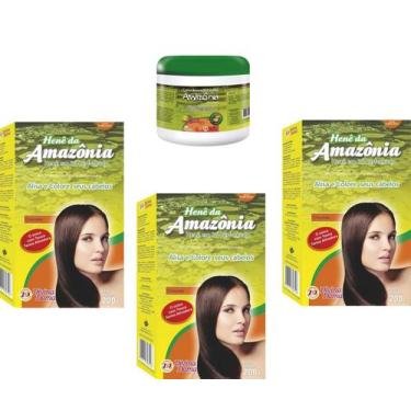 Imagem de Divina Dama Amazonia Chocolate Hene em Po 01x200gr + Creme Branco 01x5